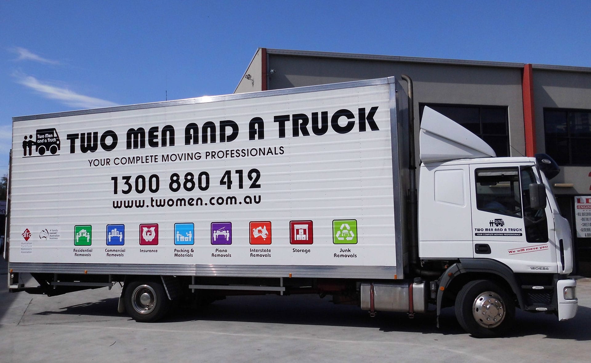two men and a truck wrapping