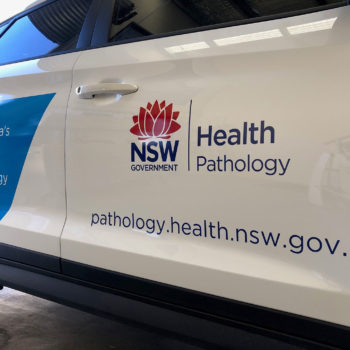 NSW Health Pathology fleet vehicle signage