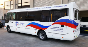 bus signage for aged care centre