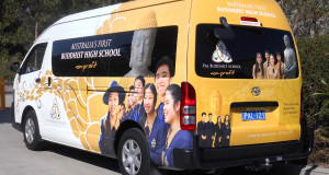 pal buddhist school bus signage sydney